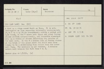 Skye, Meall An Duna, Greshornish, NG35SW 1, Ordnance Survey index card, Recto