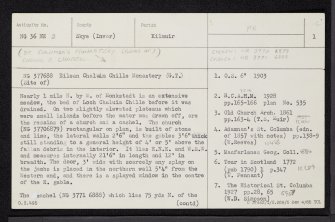 Skye, Eilean Chaluim Chille, NG36NE 2, Ordnance Survey index card, page number 1, Recto