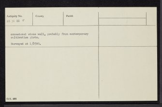 Uig, Skye, NG36SE 5, Ordnance Survey index card, Verso