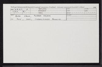 Bord Cruin, Fladda-Chuain, NG38SE 3, Ordnance Survey index card, Recto
