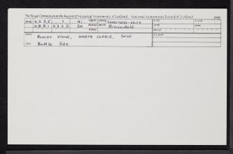 Skye, Bloody Stone, Harta Corrie, NG42SE 1, Ordnance Survey index card, Recto