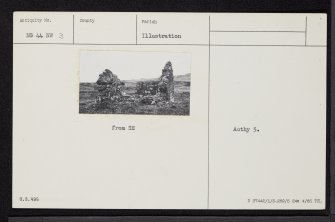 Skye, Skeabost Island, NG44NW 3, Ordnance Survey index card, Recto