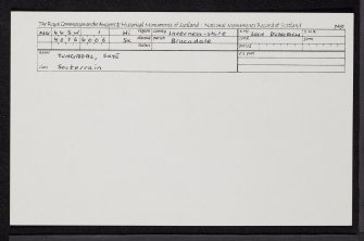 Skye, Tungadale, NG44SW 1, Ordnance Survey index card, Recto