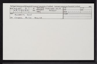 Skye, Kilmartin, NG46NE 6, Ordnance Survey index card, Recto