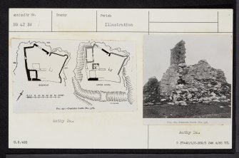 Skye, Duntulm Castle, NG47SW 1, Ordnance Survey index card, Recto