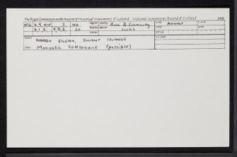 Shiant Islands, Garbh Eilean, NG49NW 2, Ordnance Survey index card, Recto