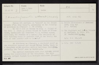 Shiant Islands, Garbh Eilean, NG49NW 2, Ordnance Survey index card, page number 1, Recto