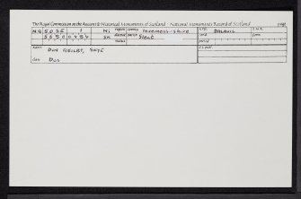 Skye, Dun Geilbt, NG50SE 1, Ordnance Survey index card, Recto
