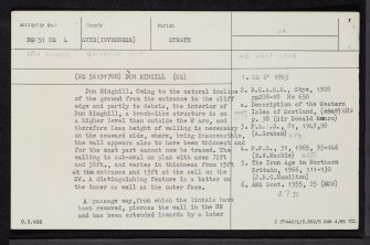 Skye, Dun Ringill, NG51NE 4, Ordnance Survey index card, page number 1, Recto