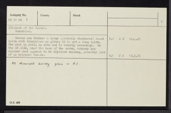 Skye, Cnocan Nan Cobhar, Kilmarie, NG51NE 7, Ordnance Survey index card, page number 2, Verso