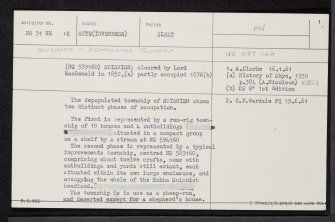 Skye, Suisnish, NG51NE 12, Ordnance Survey index card, page number 1, Recto