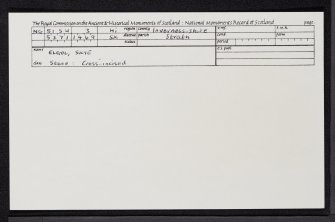 Elgol, Skye, NG51SW 3, Ordnance Survey index card, Recto