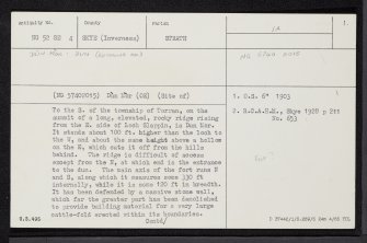 Skye, Dun Mor, Torrin, NG52SE 4, Ordnance Survey index card, page number 1, Recto