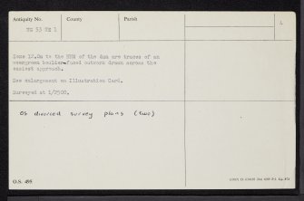 Raasay, Dun Borodale, NG53NE 1, Ordnance Survey index card, page number 4, Verso