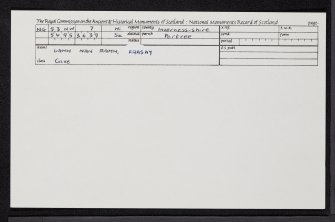 Raasay, Uamh Nan Ramh, NG53NW 7, Ordnance Survey index card, Recto