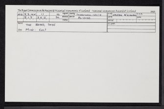 Skye, The Braes, NG53NW 11, Ordnance Survey index card, Recto