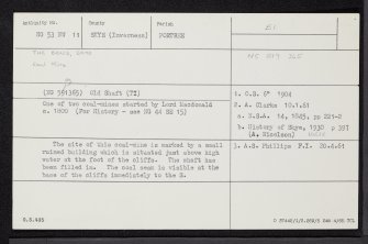 Skye, The Braes, NG53NW 11, Ordnance Survey index card, Recto