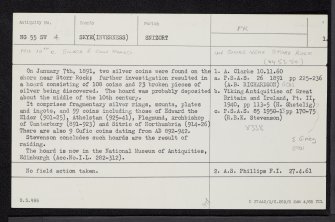 Skye, Storr Rock, NG55SW 4, Ordnance Survey index card, page number 1, Recto