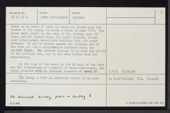 Dun Dearg, Valtos, Skye, NG56SW 2, Ordnance Survey index card, page number 2, Verso
