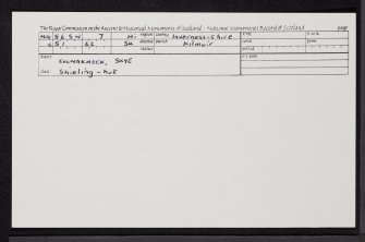 Culnaknock, Skye, NG56SW 7, Ordnance Survey index card, Recto