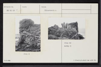 Skye, Knock Castle, NG60NE 4, Ordnance Survey index card, Recto