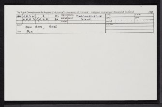 Skye, Dun Ban, NG60SW 3, Ordnance Survey index card, Recto