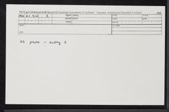 Skye, Druim Dubh, NG61SW 2, Ordnance Survey index card, Recto