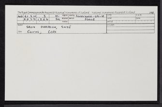 Skye, Sron Daraich, NG61SW 3, Ordnance Survey index card, Recto