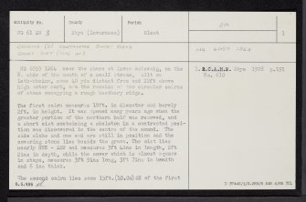 Skye, Sron Daraich, NG61SW 3, Ordnance Survey index card, page number 1, Recto