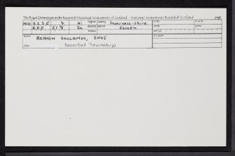 Skye, Braigh Skulamus, NG62SE 4, Ordnance Survey index card, Recto