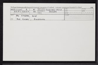 Skye, An Sithean, NG62SW 5, Ordnance Survey index card, Recto