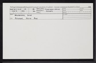 Skye, Broadford, NG62SW 10, Ordnance Survey index card, Recto