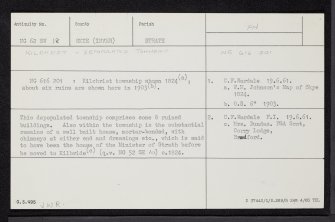 Skye, Kilchrist, NG62SW 18, Ordnance Survey index card, Recto