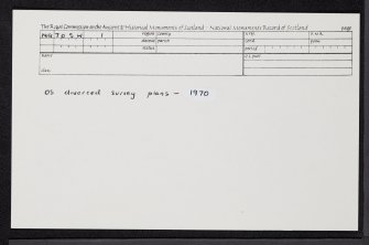 Dun Ban, Doune, NG70SW 1, Ordnance Survey index card, Recto