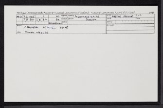 Skye, Kyleakin, Caisteal Maol, NG72NE 1, Ordnance Survey index card, Recto