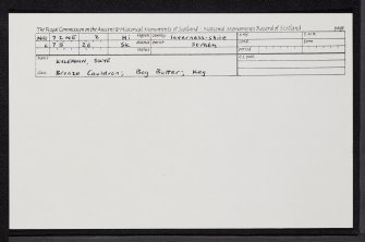 Skye, Kyleakin, NG72NE 2, Ordnance Survey index card, Recto