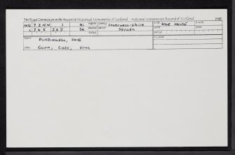 Skye, Dunringell, NG72NW 1, Ordnance Survey index card, Recto