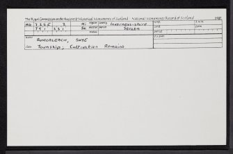 Skye, Runicaleach, NG72SE 2, Ordnance Survey index card, Recto