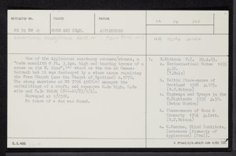 Camusterrach, NG74SW 4, Ordnance Survey index card, Recto