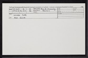 Lochan Fuar, NG77SE 3, Ordnance Survey index card, Recto