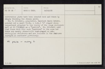 Doir' A' Bhaird, NG78SE 1, Ordnance Survey index card, page number 4, Verso