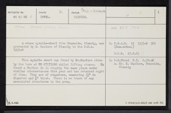 Braeside, NG81NE 5, Ordnance Survey index card, page number 1, Recto