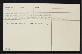 Bernera Barracks, NG81NW 5, Ordnance Survey index card, page number 2, Verso