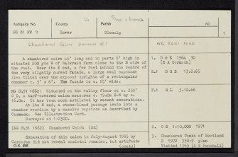 Balvraid, NG81NW 9, Ordnance Survey index card, page number 1, Recto