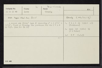 Glenelg, NG81NW 15, Ordnance Survey index card, Recto