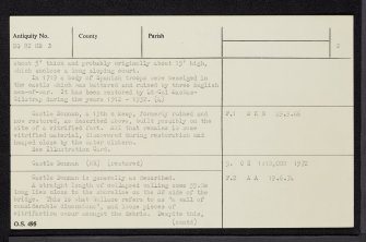 Eilean Donan Castle, NG82NE 3, Ordnance Survey index card, page number 2, Verso