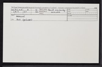 Ardelve, NG82NE 5, Ordnance Survey index card, Recto
