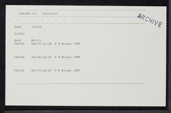 Totaig, NG82NE 11, Ordnance Survey index card, Recto