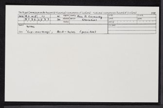 Totaig, NG82NE 11, Ordnance Survey index card, Recto