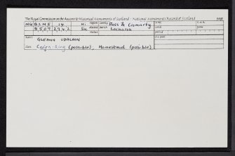 Gleann Udalain, NG82NE 14, Ordnance Survey index card, Recto